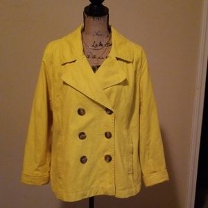 Yellow double buttoned jacket